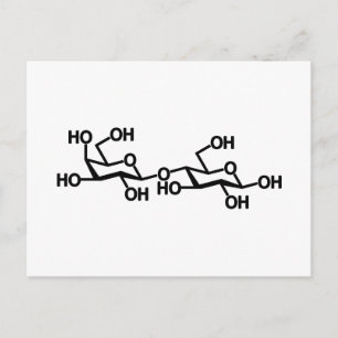 Lactose Milk Structure Postcard