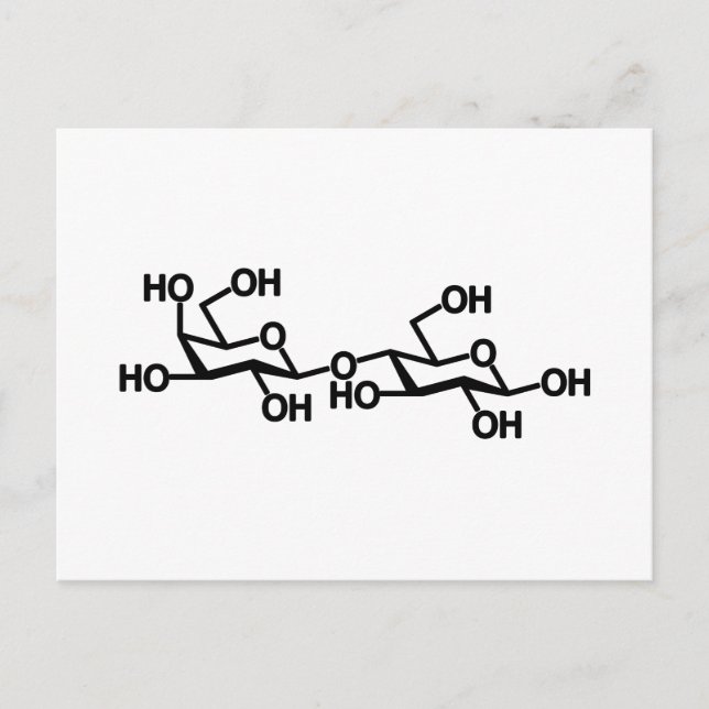 Lactose Milk Structure Postcard (Front)