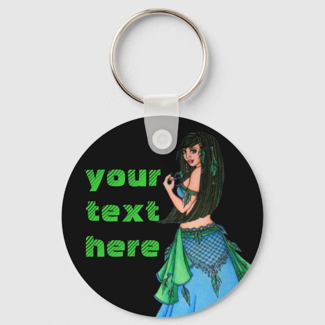 Lacy Belly Dancer Key Ring (Front)