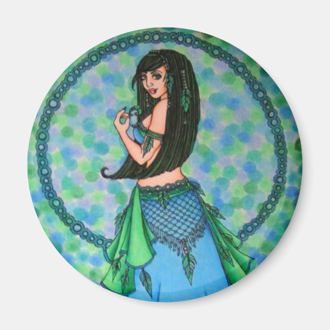 Lacy Belly Dancer Magnet (Front)