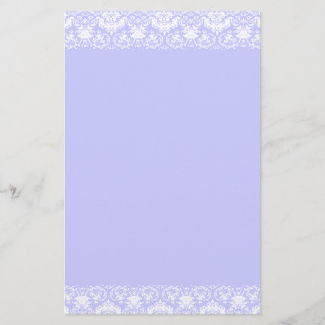 Lacy Damask Border Stationery (Front)