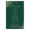Lacy Emerald Green & Gold Budget Wedding Program