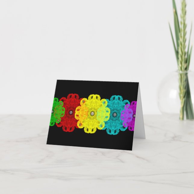 Lacy Flowers with Pearls Greeting and Note Card (Front)