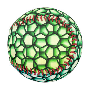 Lacy Geometric Art Cucumber Baseball