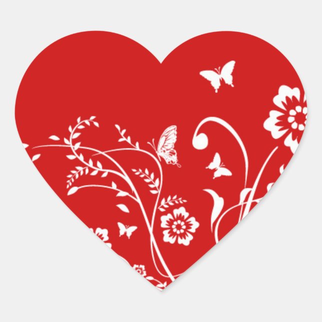 Lacy Heart Heart Sticker (Front)