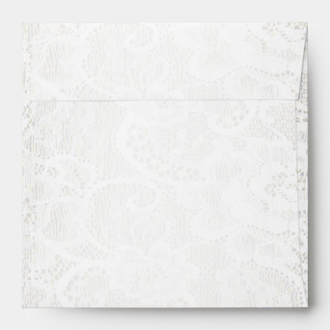 Lacy Lace Rustic Romance Square Envelope (Back (Top Flap))