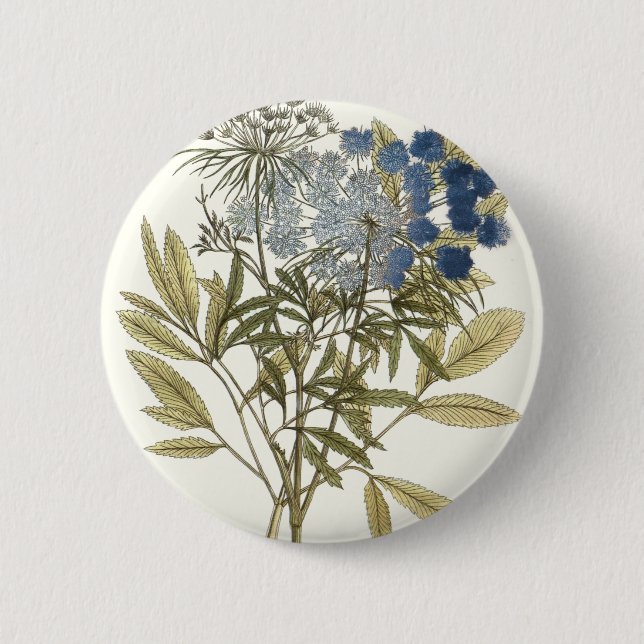 Lacy Leaves - Flowers and Greenery 6 Cm Round Badge (Front)