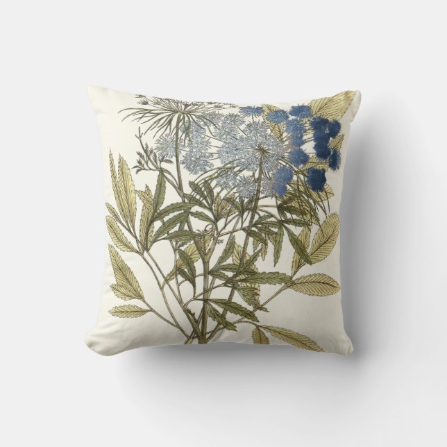 Lacy Leaves - Flowers and Greenery Cushion (Front)