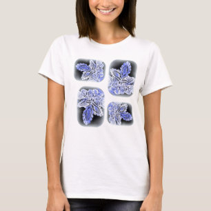 lacy leaves in blue & white t T-Shirt