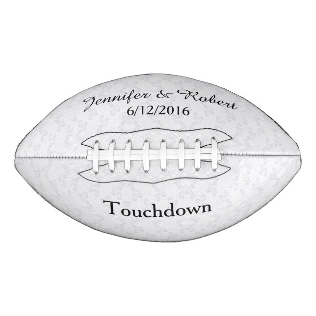 Lacy Look Wedding Custom Football American Football (Front)
