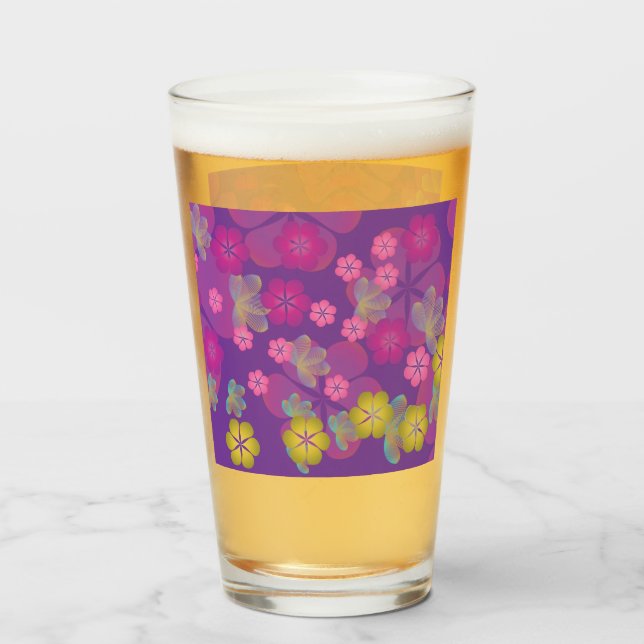 Lacy Lotus Purple Glass (Front Filled)