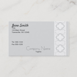 Lacy, Pearl Grey Talavera Tile Business Card