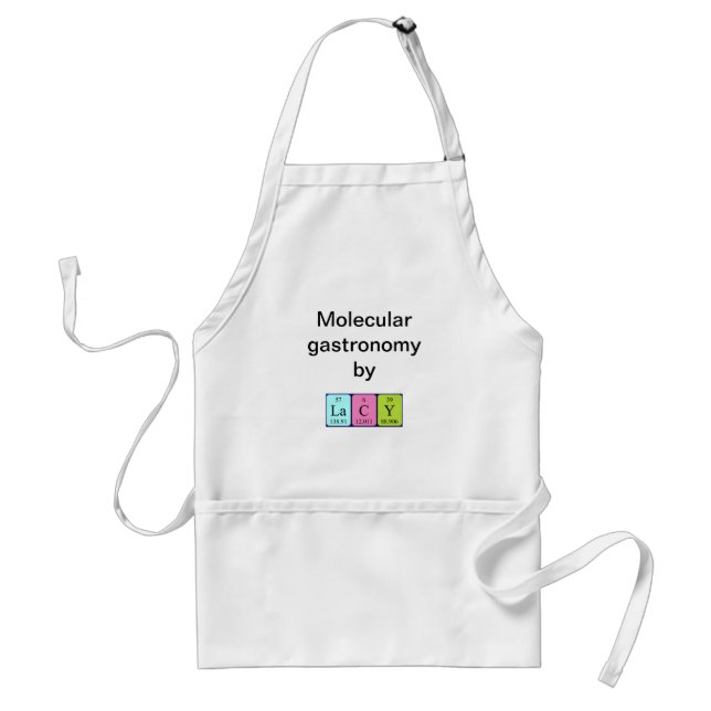 Lacy periodic table name apron (Front)
