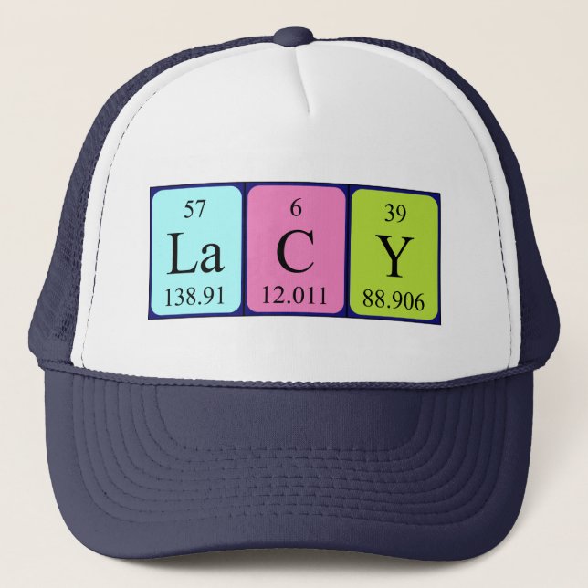 Lacy periodic table name hat (Front)