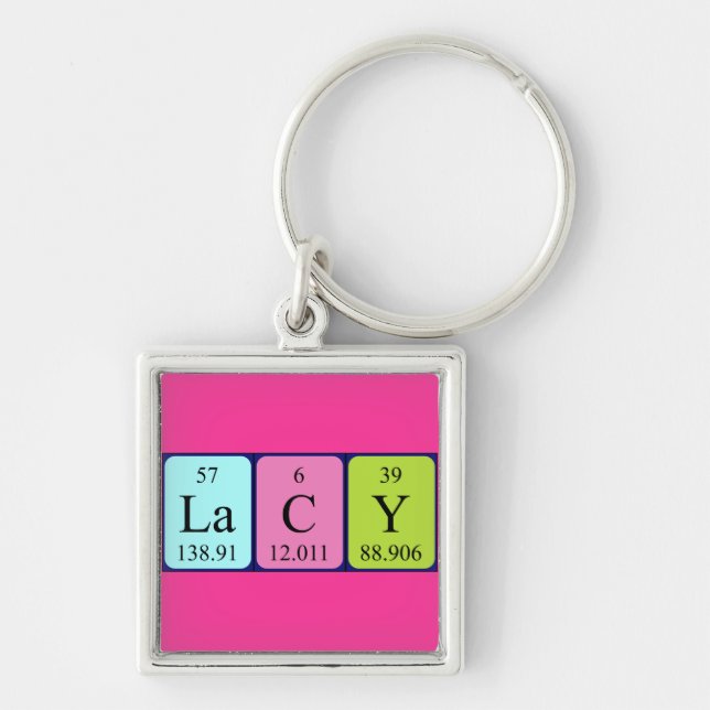 Lacy periodic table name keyring (Front)