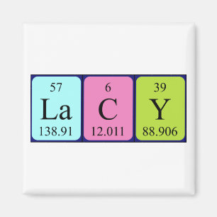 Lacy periodic table name magnet
