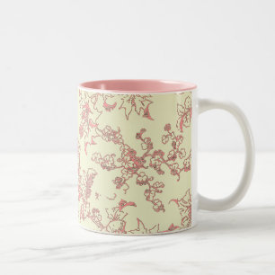 Lacy Pink on Cream Mug