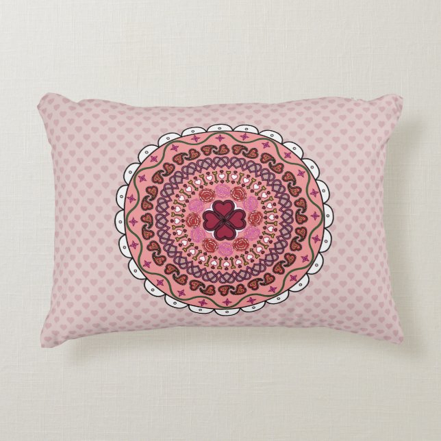 Lacy Valentine's Day Accent Pillow (Front)