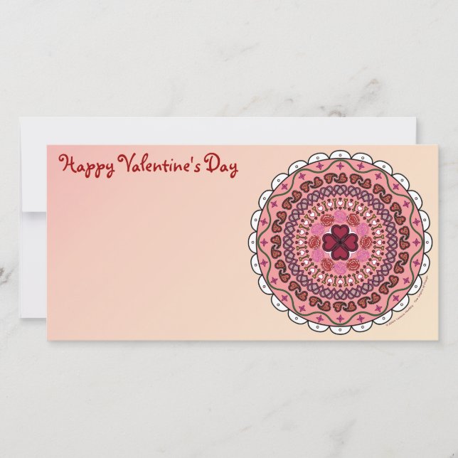 Lacy Valentine's Day Photo Card (Front)