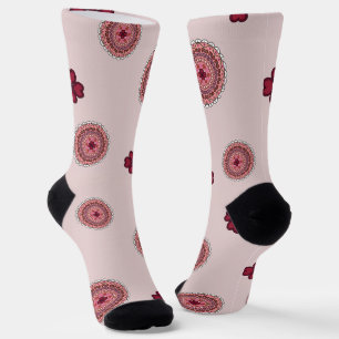 Lacy Valentine's Day Socks