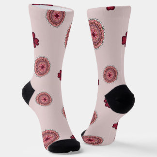 Lacy Valentine's Day Socks
