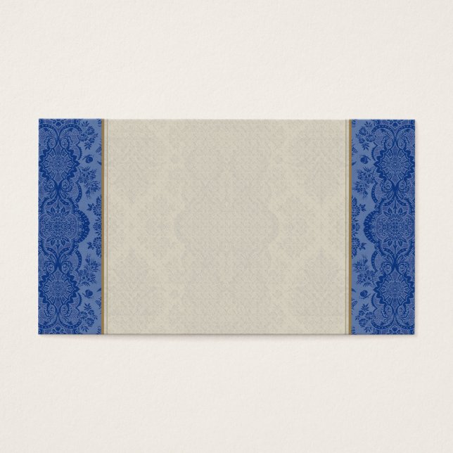 Lacy Vintage Floral in Medium Blue (Front)