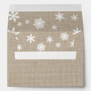 Lacy Winter Holiday Greeting Card Envelope