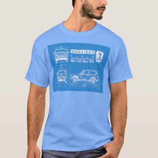 Lada Niva Specifications Blueprint T-Shirt