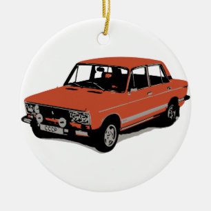 Lada - The Soviet Russian Car Ceramic Tree Decoration