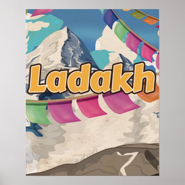 Ladakh, India Vintage travel poster (Front)