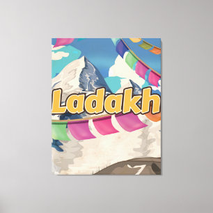 Ladakh, India Vintage travel poster Canvas Print