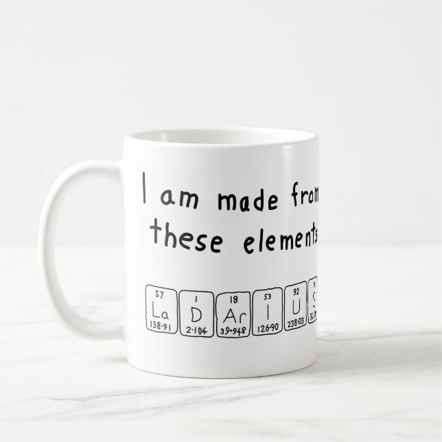 Ladarius periodic table name mug (Left)