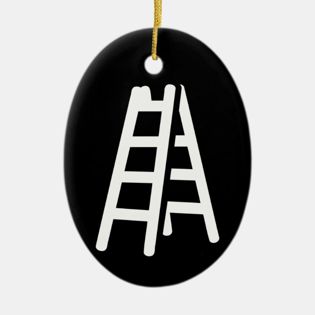 Ladder Ceramic Tree Decoration (Front)