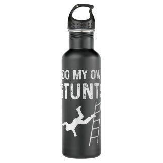 Ladder Falling Down Own Stunts Clumsy 710 Ml Water Bottle