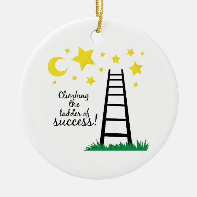 Ladder of Success Ceramic Tree Decoration (Front)