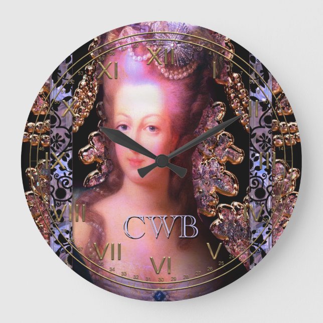 Ladee Plume  French Baroque Large Clock (Front)