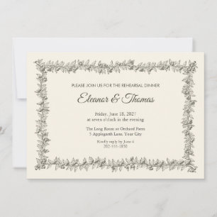 Laden Fruitwood Rehearsal Dinner Invitation