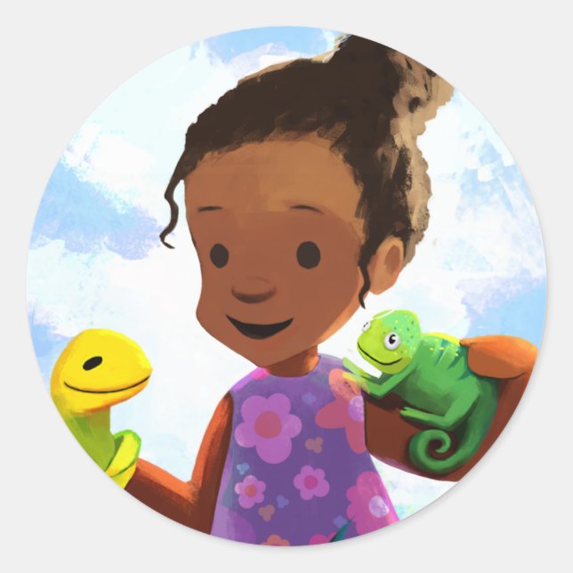 Ladi, Liz & Cam: 3 Friends Together Classic Round Sticker (Front)