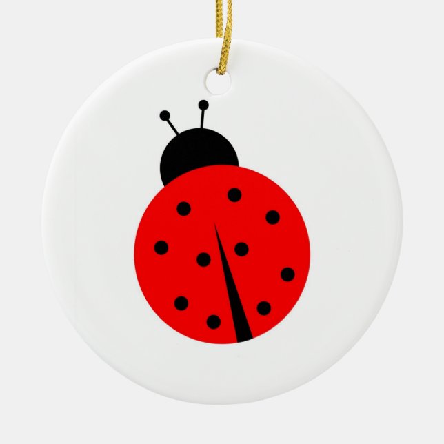 Ladiebug Ceramic Tree Decoration (Front)