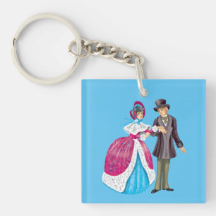 Ladies and hussars strolling through the Park Key Ring