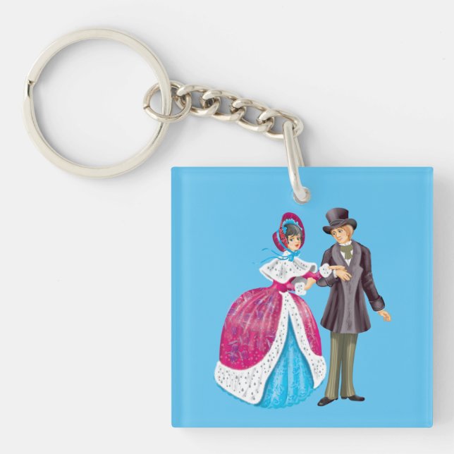 Ladies and hussars strolling through the Park Key Ring (Front)