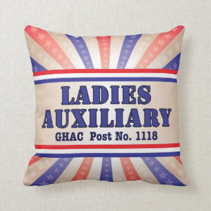 Ladies Auxiliary Patriotic Pillow by Andy Mathis