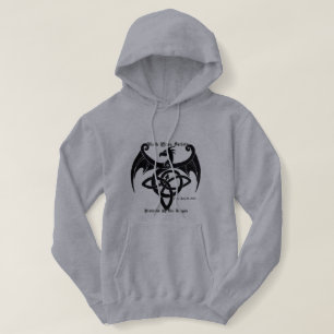 Ladies Black Moon Society Members Dragon Hoodie