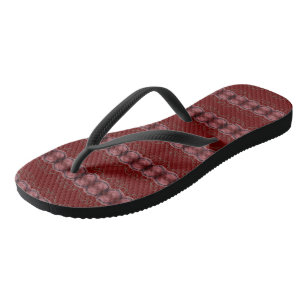 Ladies Burgundy Wine Flip Flops