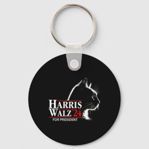 Ladies Cat Harris Wheimer 24 For President Electio Key Ring