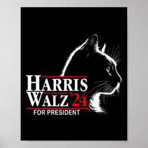 Ladies Cat Harris Wheimer 24 For President Electio Poster