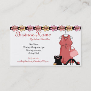 Ladies Clothes & Accessories Girly Business Cards