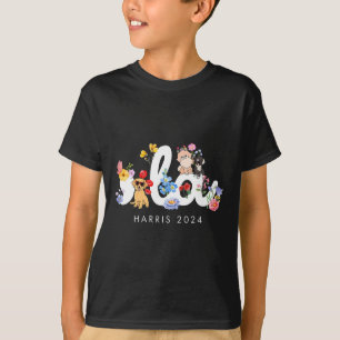 Ladies Comma La Harris Waltz Vote Flower Political T-Shirt