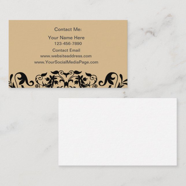 Ladies Contact Cards Themed Floral (Front/Back)