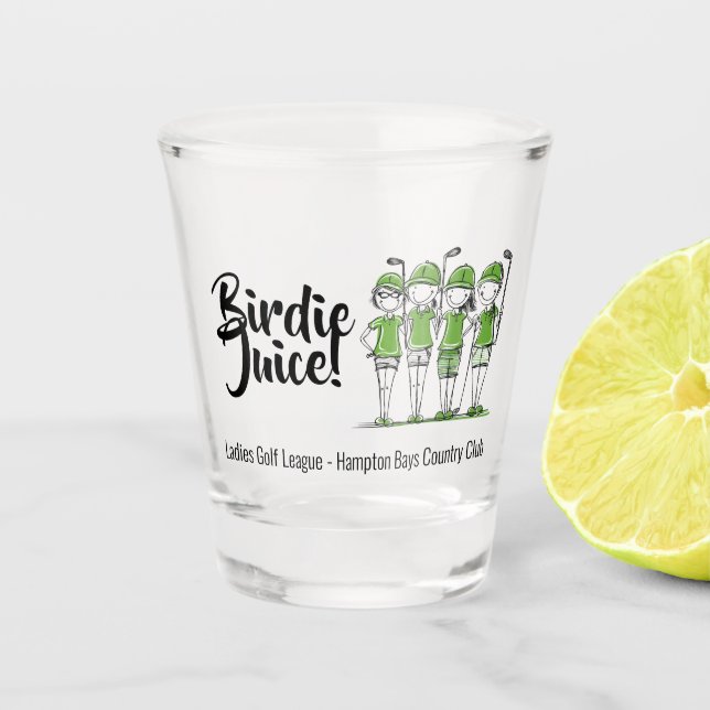 Ladies Customised Golf League Birdie Shot Glass (Front)